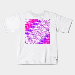 Sponge Print Pink/Purple/Black Kids T-Shirt